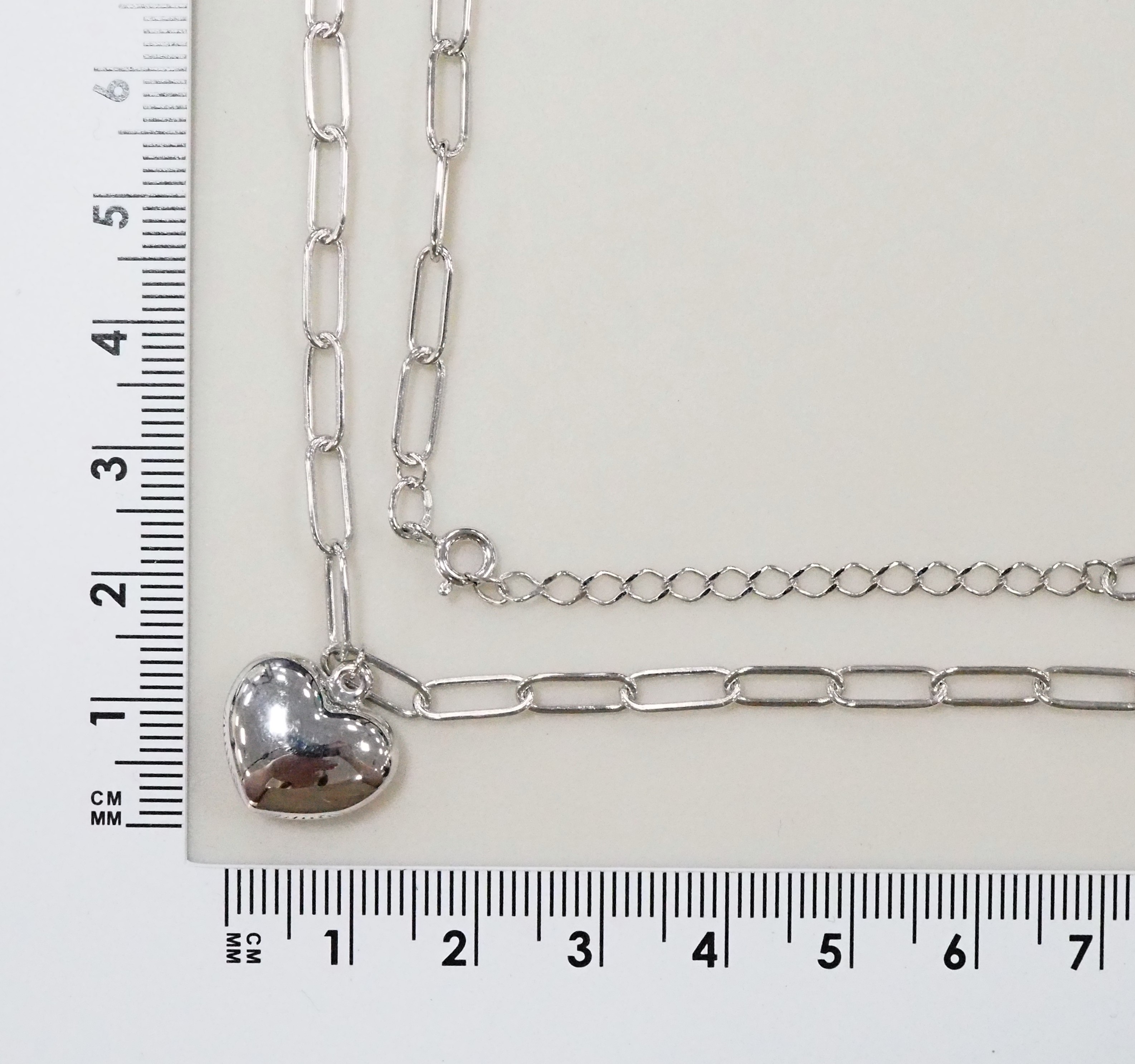 Серебряное колье 925 пробы; плетение Якорное;