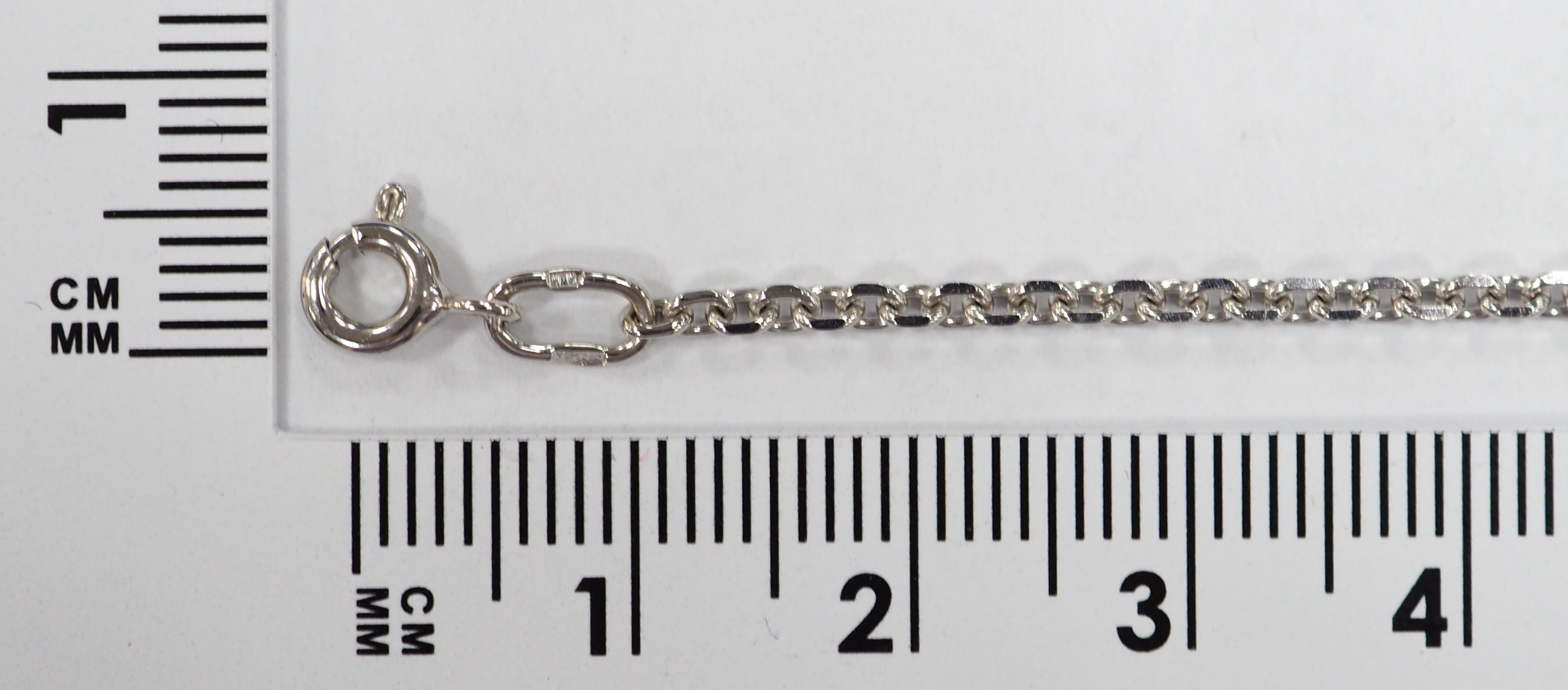 Цепь из белого золота плетение "Якорное"