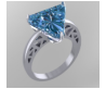 Серебряное кольцо с цитрином