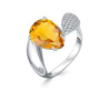 Серебряное кольцо с цитрином