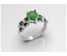 Серебряное кольцо с хризолитом
