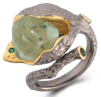 Серебряное кольцо сфлюоритом
