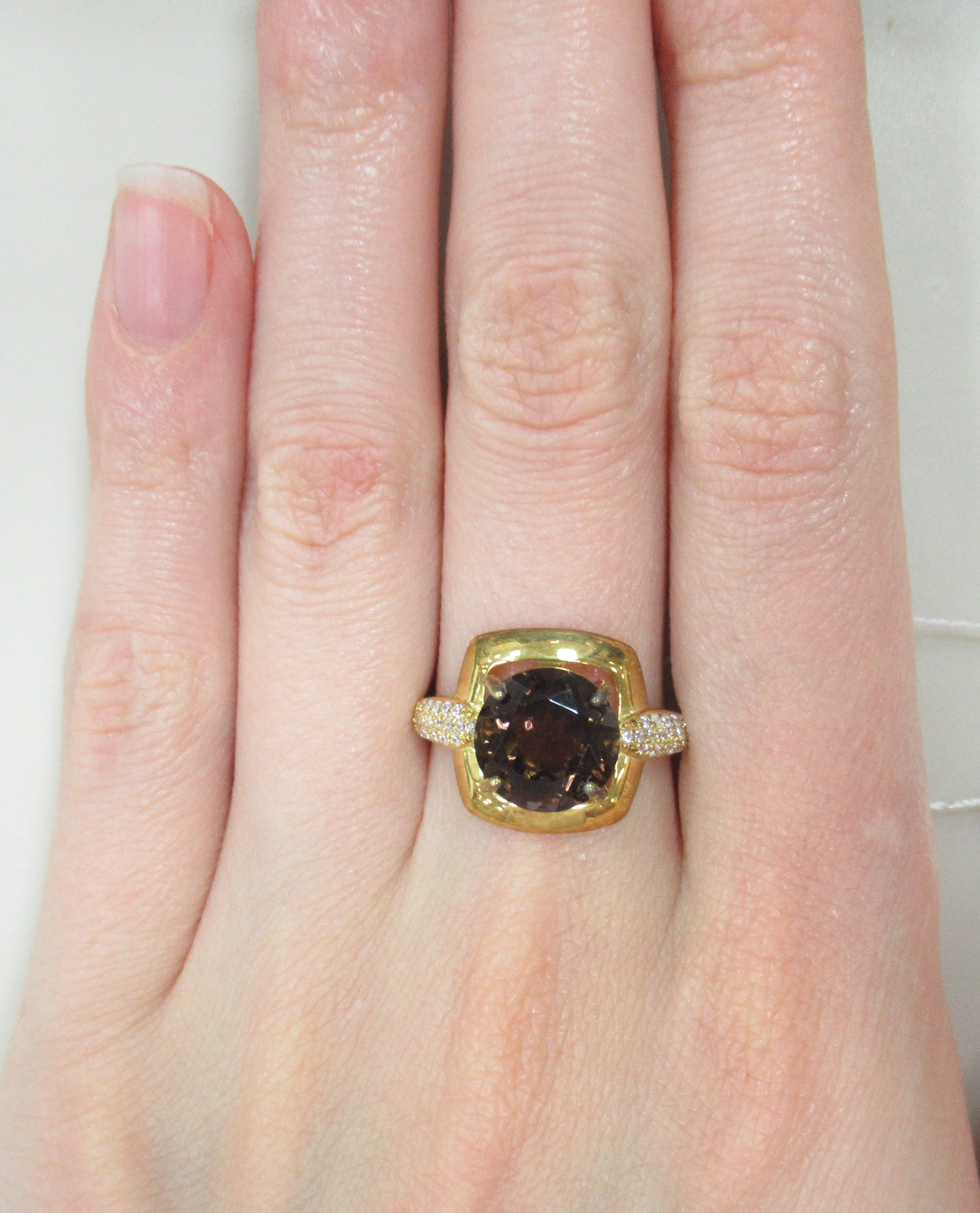 Серебряное кольцо с раухтопазом