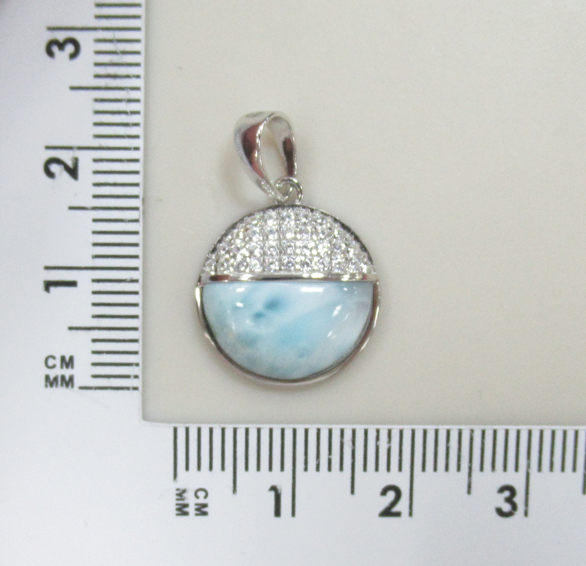 Серебряная подвеска с ларимаром