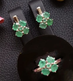 Серебряные серьги с турмалинами