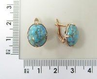 Серебряные серьги с бирюзой