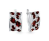 Серебряные серьги с гранатами