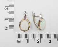 Серебряные серьги с опалами
