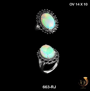 Серебряные серьги с опалами