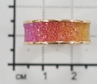 Серебряное кольцо 925 пробы; вставки Кристалл Swarovski разноцв.;