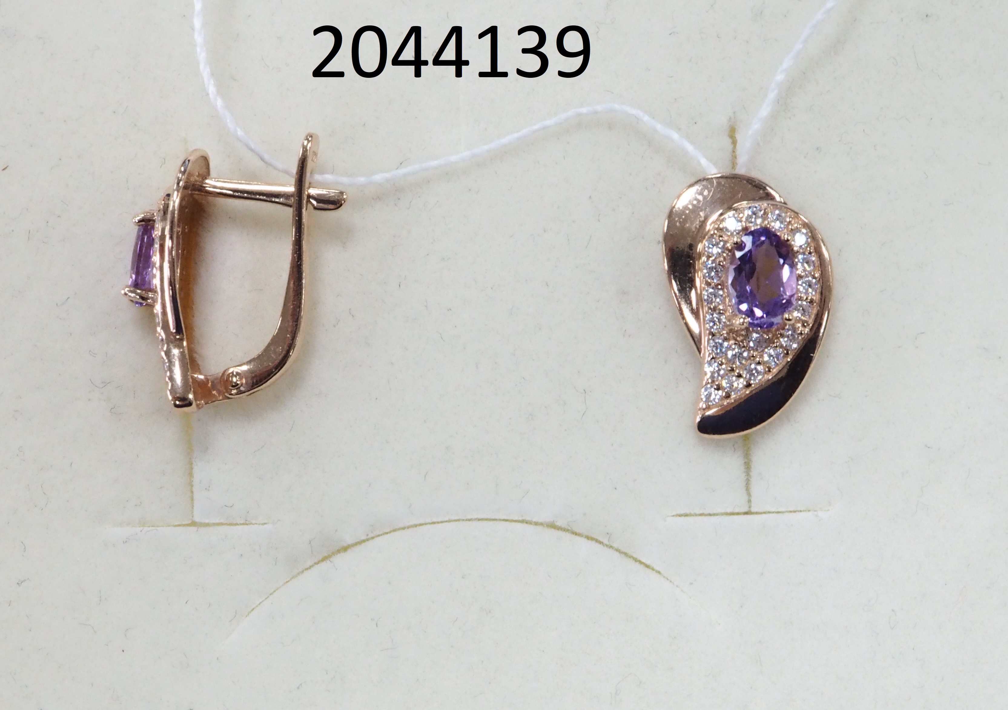 Серебряные серьги с аметистами