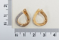 Серебряные серьги 925 пробы; вставки 2 Бр.Кр-17 0,006 2/3A;