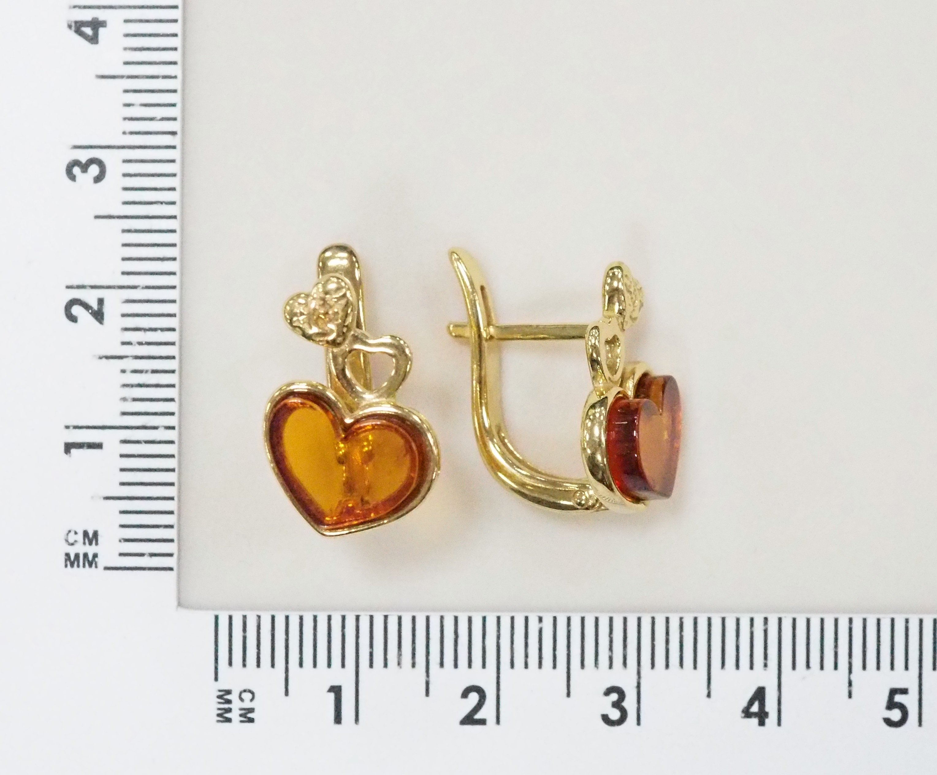 Серебряные серьги 925 пробы; вставки 2 Янтарь;