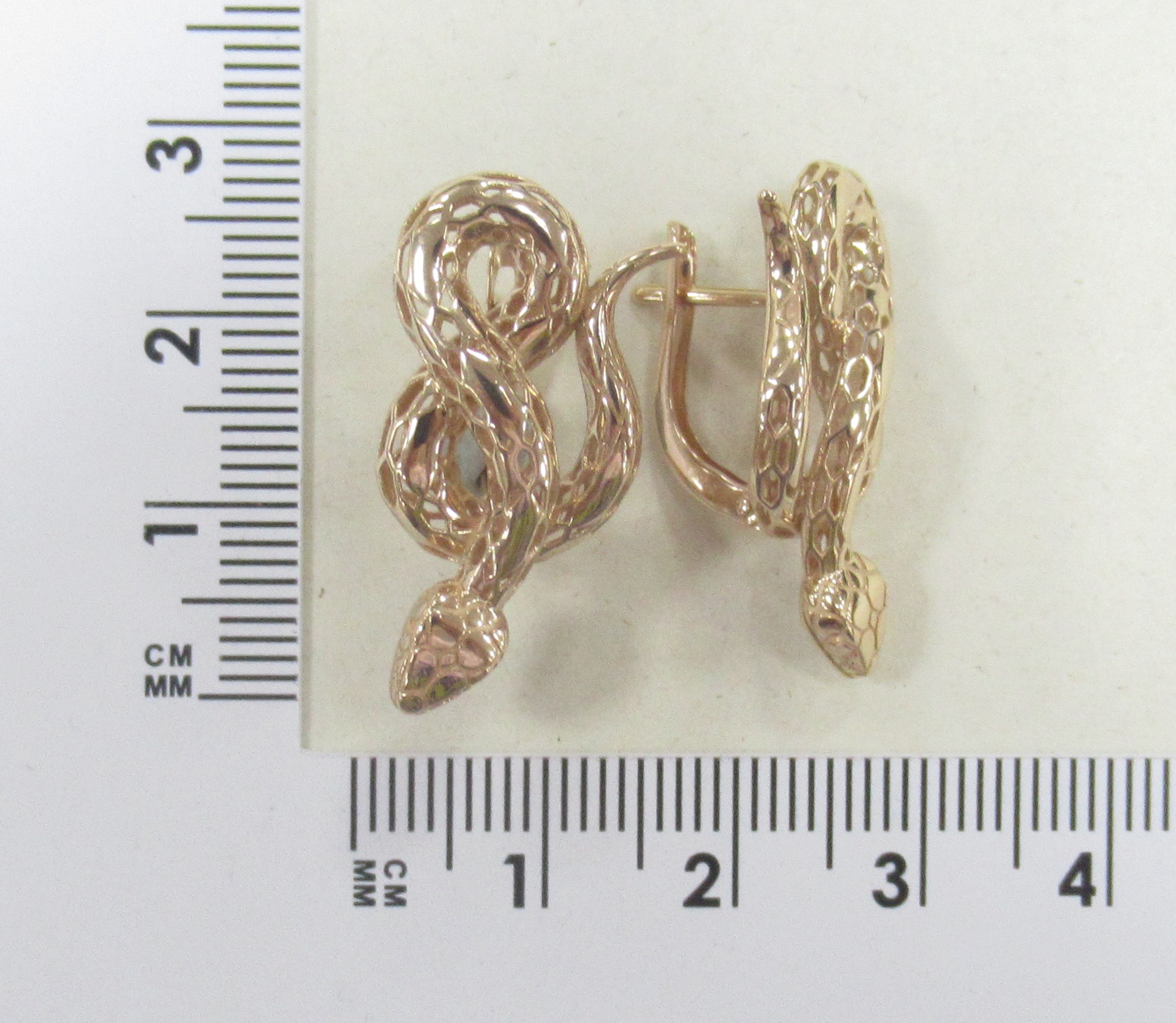 Серьги из золота "Змеи"